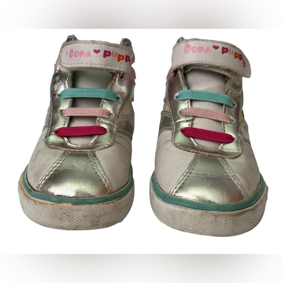 Vintage Retro 2000s Y2K Dora The Explorer  Puppy Toddler Girl Shoes Size 7.5 - Picture 6 of 11